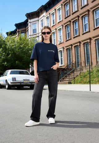 T-shirt Boxy Brodé "You & Me Tonight"