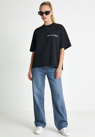 T-shirt Boxy Brodé "You & Me Tonight"