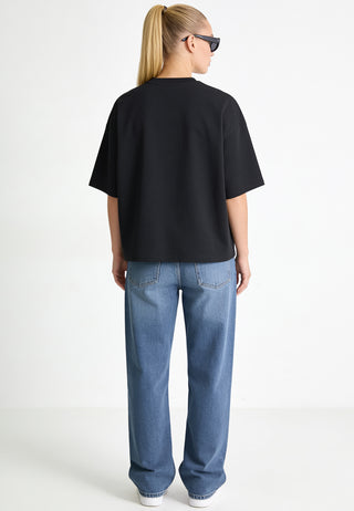 T-shirt Boxy Brodé "You & Me Tonight"
