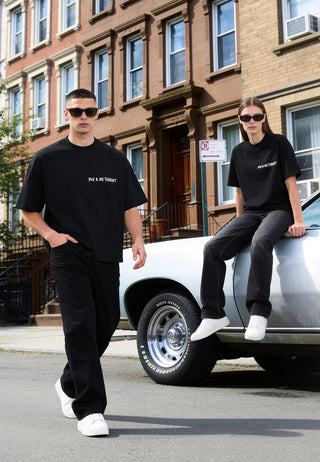 T-shirt Boxy Brodé "You & Me Tonight"