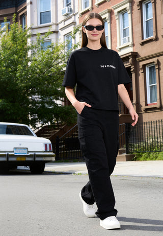 T-shirt Boxy Brodé "You & Me Tonight"