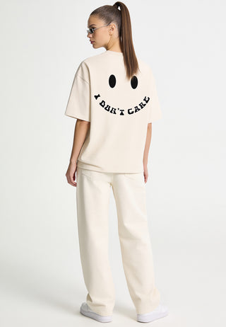 T-shirt Boxy "I Don't Care"