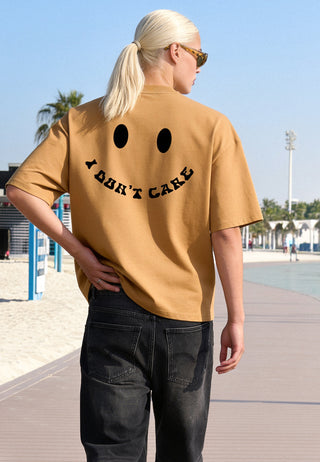 T-shirt Boxy "I Don't Care"