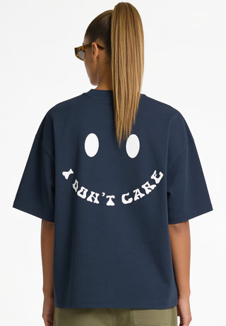 T-shirt Boxy "I Don't Care"