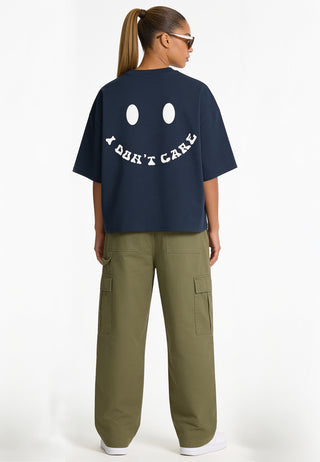 T-shirt Boxy "I Don't Care"