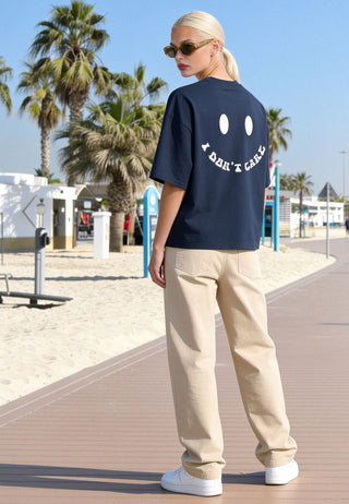 T-shirt Boxy "I Don't Care"