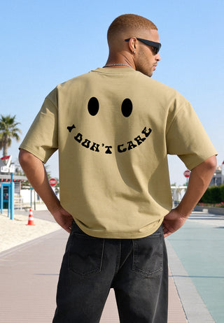 T-shirt Boxy "I Don't Care"