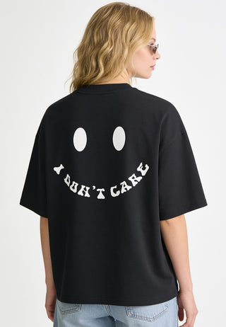 T-shirt Boxy "I Don't Care"