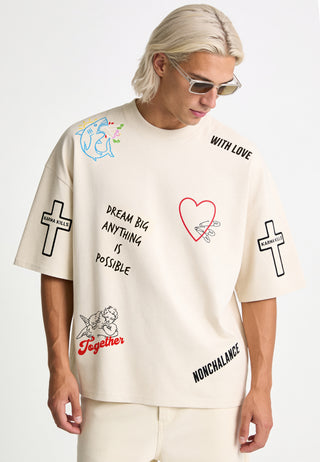 T-shirt Boxy "Tattoo Be Kind"