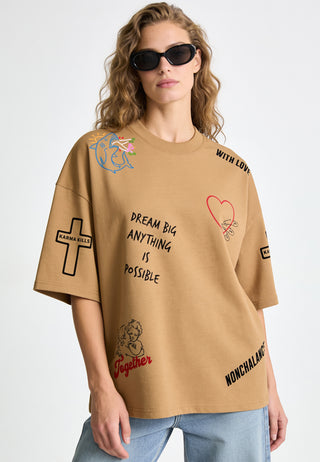T-shirt Boxy "Tattoo Be Kind"