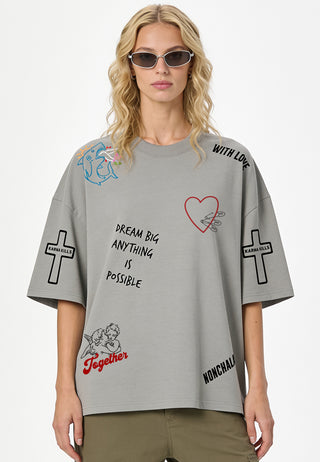T-shirt Boxy "Tattoo Be Kind"