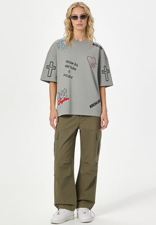 T-shirt Boxy "Tattoo Be Kind"