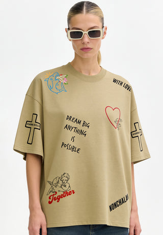 T-shirt Boxy "Tattoo Be Kind"
