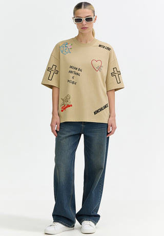 T-shirt Boxy "Tattoo Be Kind"