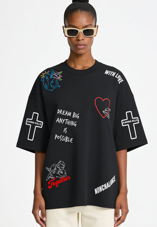 T-shirt Boxy "Tattoo Be Kind"
