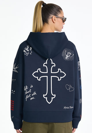 Hoodie Boxy "Flash Tattoo 2"