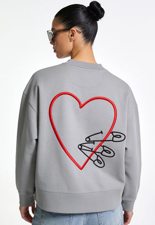 Sweatshirt Boxy Brodé "Pins"