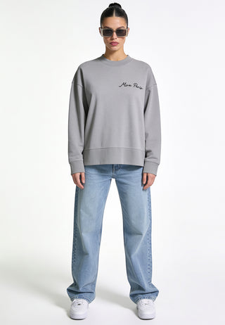 Sweatshirt Boxy Brodé "Pins"