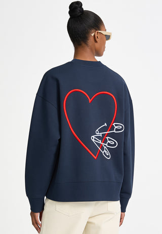 Sweatshirt Boxy Brodé "Pins"