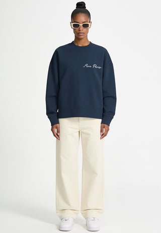 Sweatshirt Boxy Brodé "Pins"
