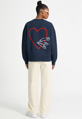 Sweatshirt Boxy Brodé "Pins"
