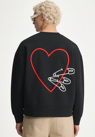 Sweatshirt Boxy Brodé "Pins"