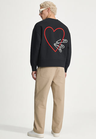 Sweatshirt Boxy Brodé "Pins"