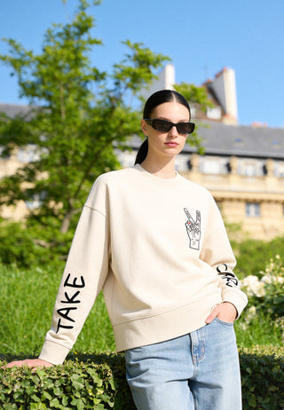 Sweatshirt Boxy "Take Care"