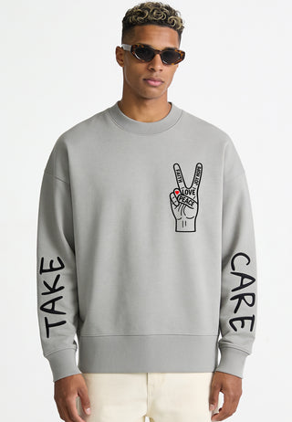Sweatshirt Boxy "Take Care"