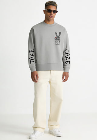 Sweatshirt Boxy "Take Care"