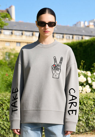 Sweatshirt Boxy "Take Care"