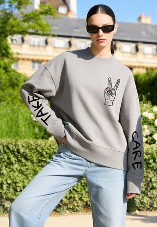 Sweatshirt Boxy "Take Care"