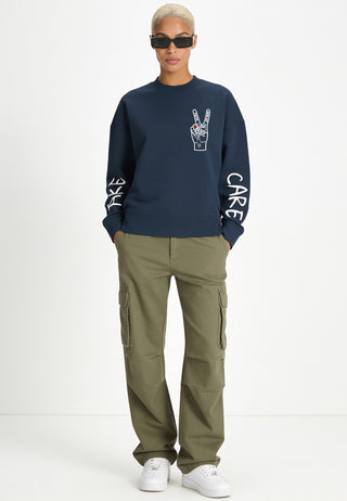 Sweatshirt Boxy "Take Care"