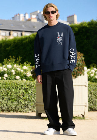 Sweatshirt Boxy "Take Care"
