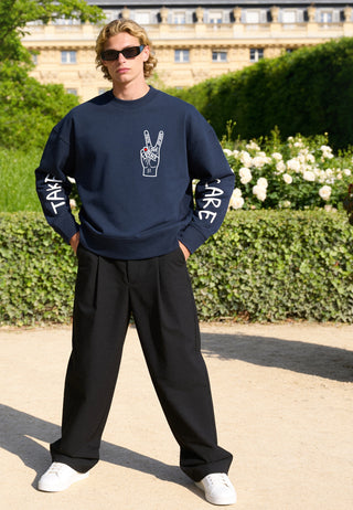 Sweatshirt Boxy "Take Care"