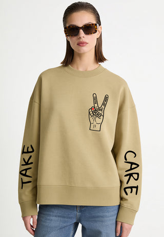 Sweatshirt Boxy "Take Care"