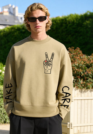 Sweatshirt Boxy "Take Care"