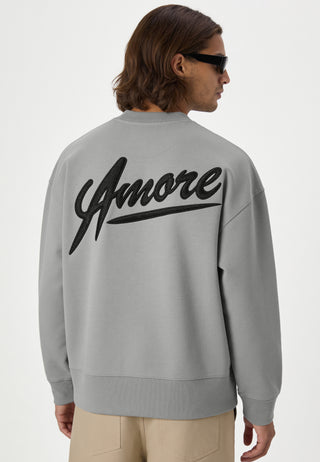 Sweatshirt Boxy Brodé "Amore"