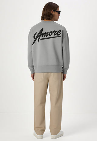 Sweatshirt Boxy Brodé "Amore"
