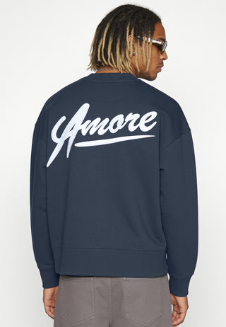 Sweatshirt Boxy Brodé "Amore"