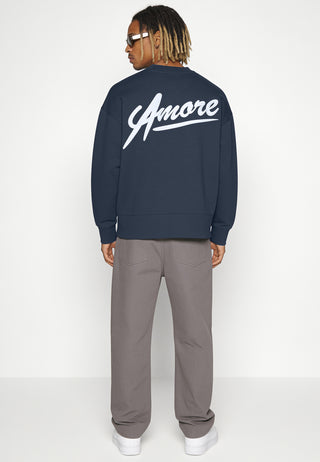 Sweatshirt Boxy Brodé "Amore"
