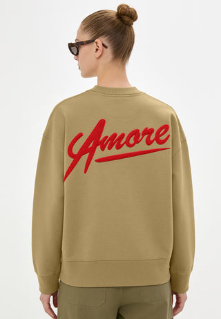 Sweatshirt Boxy Brodé "Amore"