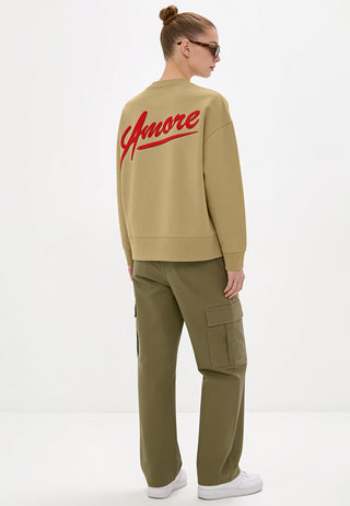 Sweatshirt Boxy Brodé "Amore"