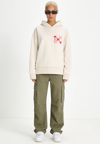 Hoodie Boxy Brodé "Love Wins"
