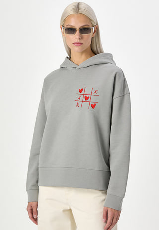 Hoodie Boxy Brodé "Love Wins"