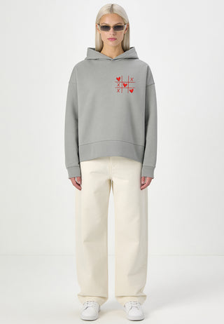 Hoodie Boxy Brodé "Love Wins"