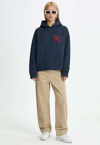 Hoodie Boxy Brodé "Love Wins"