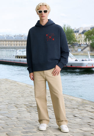 Hoodie Boxy Brodé "Love Wins"