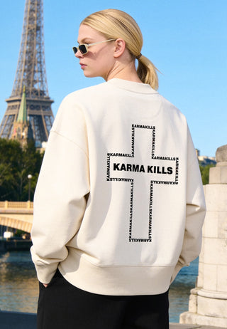 Sweatshirt Boxy "Karma Kills"