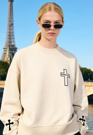 Sweatshirt Boxy "Karma Kills"